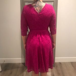 Pink lace dress